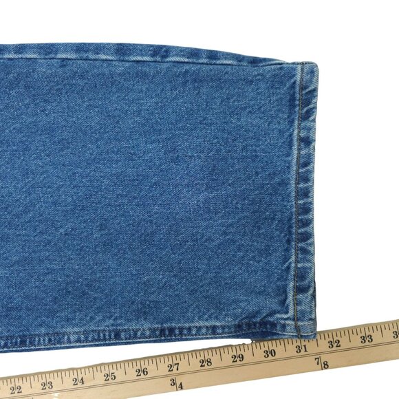 Carhartt Relaxed Fit B160 STW Jeans Mens 44x32 Medium Wash Denim Straight Leg - Picture 15 of 15